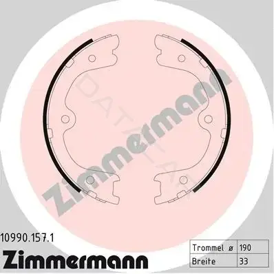 Колодки ручника ZIMMERMANN 10990.157.1