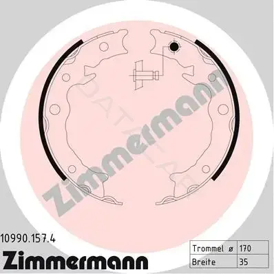 Колодки ручника ZIMMERMANN 10990.157.4