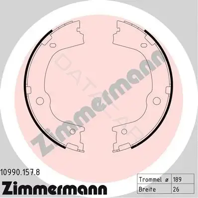 Колодки ручника ZIMMERMANN 10990.157.8