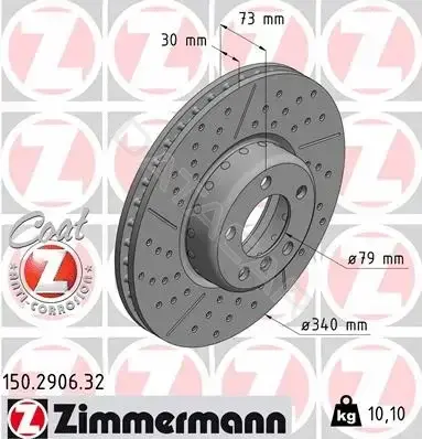Тормозные диски ZIMMERMANN 150.2906.32