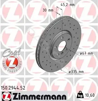 Тормозные диски ZIMMERMANN 150.2944.52