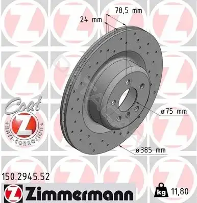 Тормозные диски ZIMMERMANN 150.2945.52