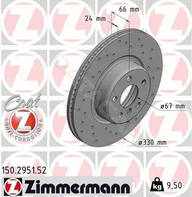 Тормозные диски ZIMMERMANN 150.2951.52