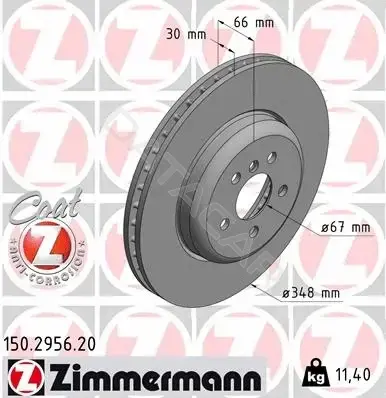 Тормозные диски ZIMMERMANN 150.2956.20