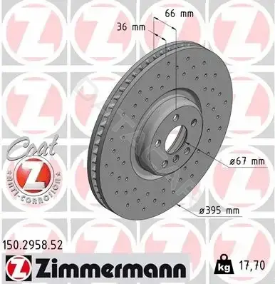 Тормозные диски ZIMMERMANN 150.2958.52
