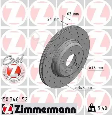 Тормозные диски ZIMMERMANN 150.3461.52