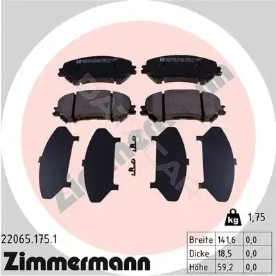 Тормозные колодки ZIMMERMANN 22065.175.1