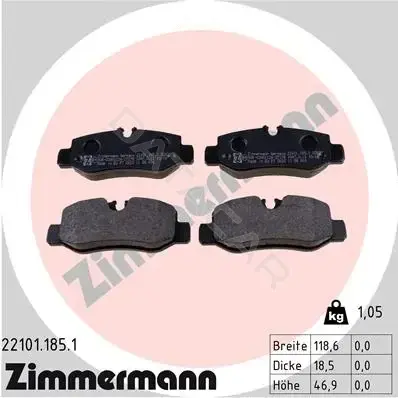 Тормозные колодки ZIMMERMANN 22101.185.1