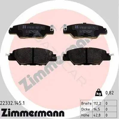Тормозные колодки ZIMMERMANN 22332.145.1