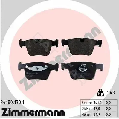 Тормозные колодки ZIMMERMANN 24180.170.1