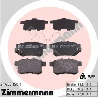 Тормозные колодки ZIMMERMANN 24435.150.1