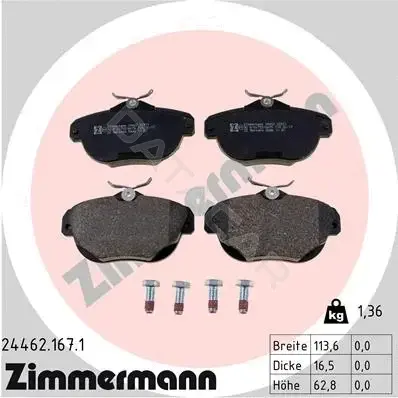 Тормозные колодки ZIMMERMANN 24462.167.1