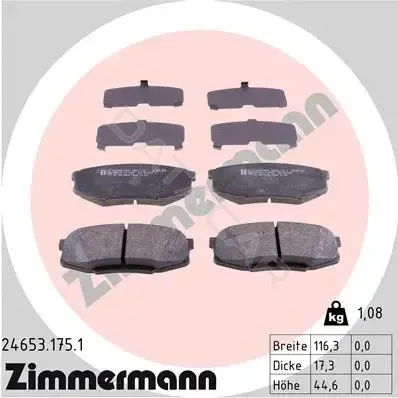 Тормозные колодки ZIMMERMANN 24653.175.1