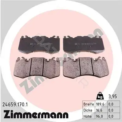 Тормозные колодки ZIMMERMANN 24659.170.1