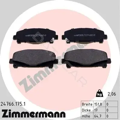 Тормозные колодки ZIMMERMANN 24766.175.1