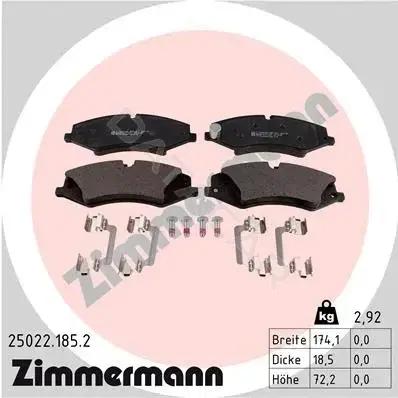Тормозные колодки ZIMMERMANN 25022.185.2
