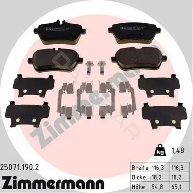 Тормозные колодки ZIMMERMANN 25071.190.2
