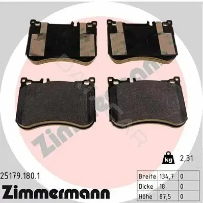 Тормозные колодки ZIMMERMANN 25179.180.1