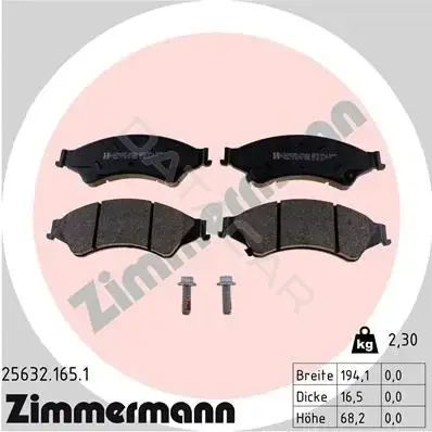 Тормозные колодки ZIMMERMANN 25632.165.1