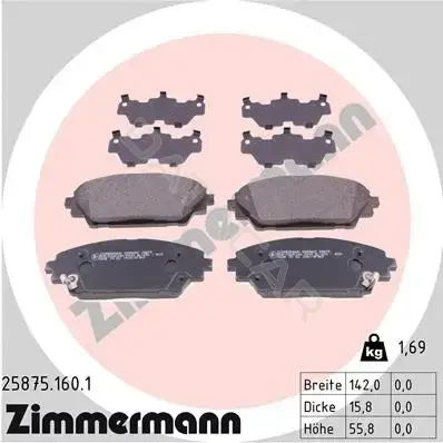 Тормозные колодки ZIMMERMANN 25875.160.1