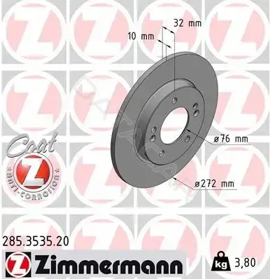 Тормозные диски ZIMMERMANN 285.3535.20