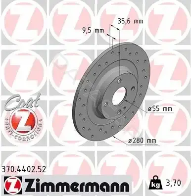 Тормозные диски ZIMMERMANN 370.4402.52