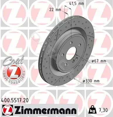 Тормозные диски ZIMMERMANN 400.5517.20