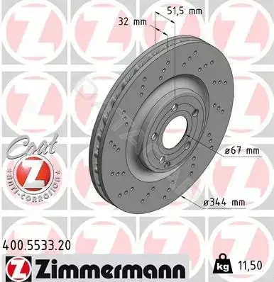 Тормозные диски ZIMMERMANN 400.5533.20