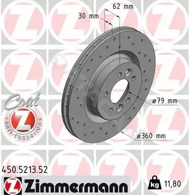 Тормозные диски ZIMMERMANN 450.5213.52