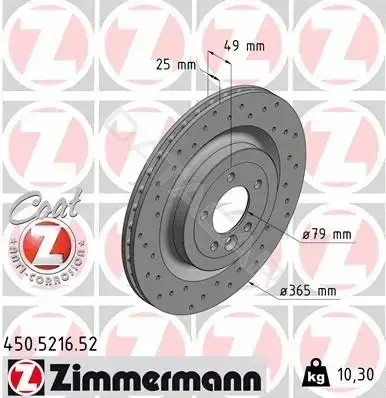 Тормозные диски ZIMMERMANN 450.5216.52