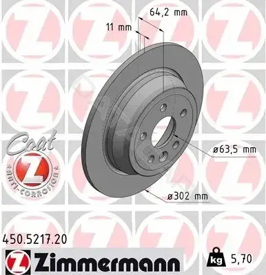 Тормозные диски ZIMMERMANN 450.5217.20