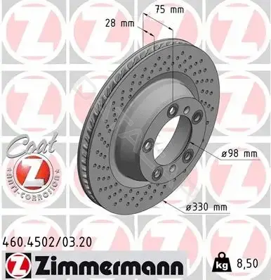Тормозные диски ZIMMERMANN 460.4503.20