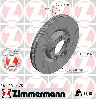 Тормозные диски ZIMMERMANN 460.4507.20