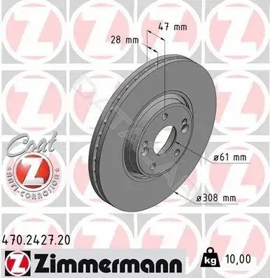 Тормозные диски ZIMMERMANN 470.2427.20