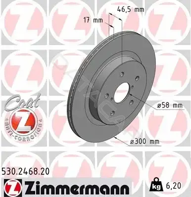 Тормозные диски ZIMMERMANN 530.2468.20