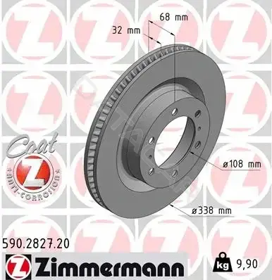Тормозные диски ZIMMERMANN 590.2827.20