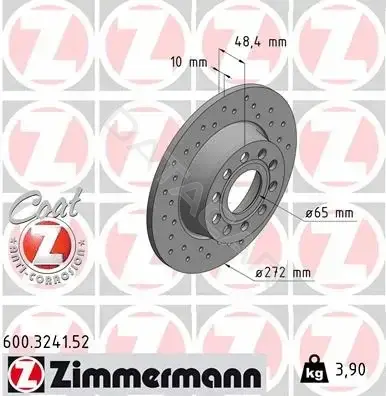 Тормозные диски ZIMMERMANN 600.3241.52