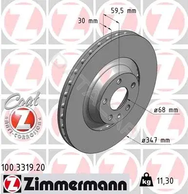 Тормозные диски ZIMMERMANN 100.3319.20