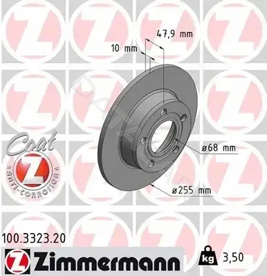 Тормозные диски ZIMMERMANN 100.3323.20