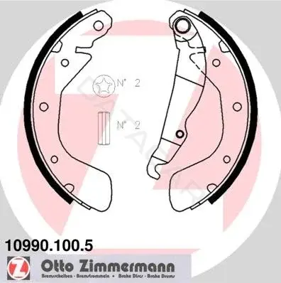 Барабанные колодки ZIMMERMANN 10990.100.5