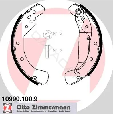 Барабанные колодки ZIMMERMANN 10990.100.9