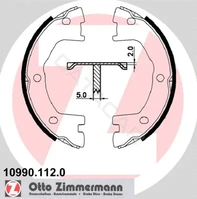 Колодки ручника ZIMMERMANN 10990.112.0