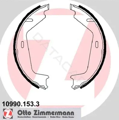 Колодки ручника ZIMMERMANN 10990.153.3