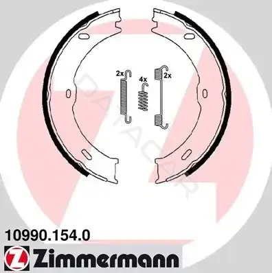 Колодки ручника ZIMMERMANN 10990.154.0