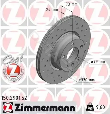 Тормозные диски ZIMMERMANN 150.2901.52