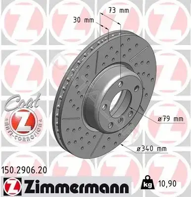 Тормозные диски ZIMMERMANN 150.2906.20