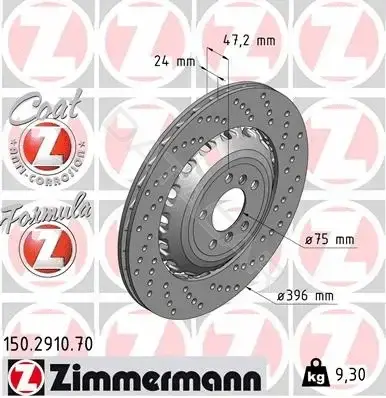 Тормозные диски ZIMMERMANN 150.2910.70