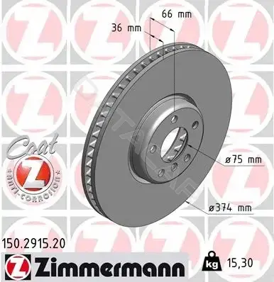 Тормозные диски ZIMMERMANN 150.2915.20