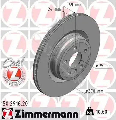 Тормозные диски ZIMMERMANN 150.2916.20