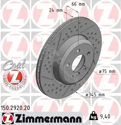 Тормозные диски ZIMMERMANN 150.2920.20